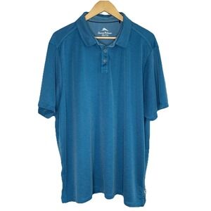 Tommy Bahama Shirt Mens XXL Blue Performance Polo